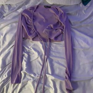 long sleeve crop top